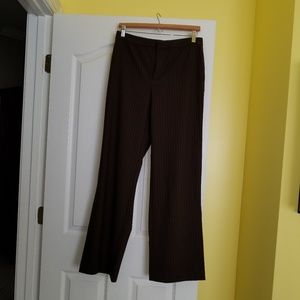 Lafayette 148 Brown Pinstripe Slacks